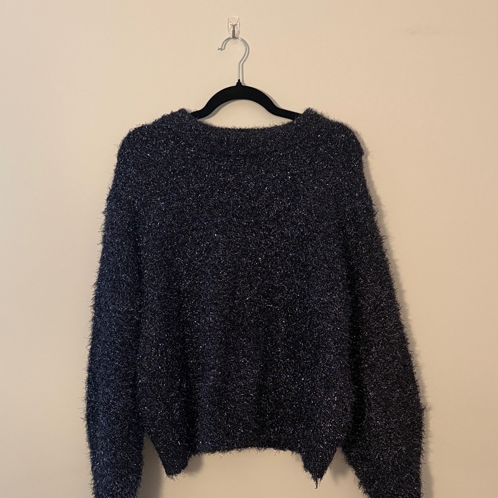 H&M Dark Navy Shimmery Women's Sweater